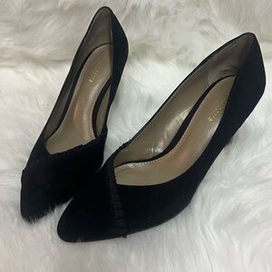 Liz Claiborne Black Suede Heels Size 8.5👠 D15